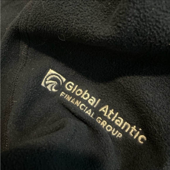 Patagonia Navy Quarter Zip Fleece Pullover size Medium Logo - Picture 3 of 3